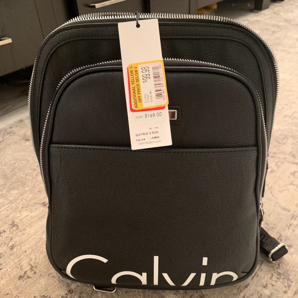 NWT 2020 BLACK CALVIN KLEIN BACKPACK